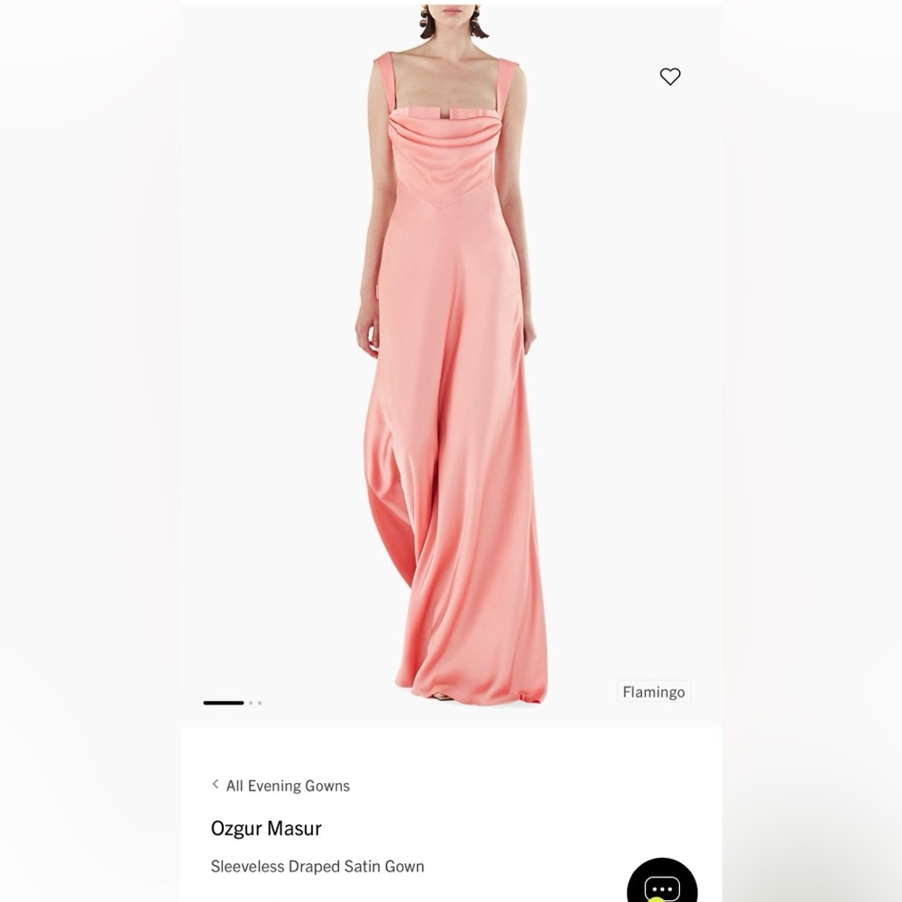Designer Sleeveless draped satin Ozgur Masur gown